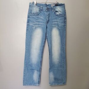Faded Glory Mens Light Blue Relaxed Fit Jeans Size 34x34